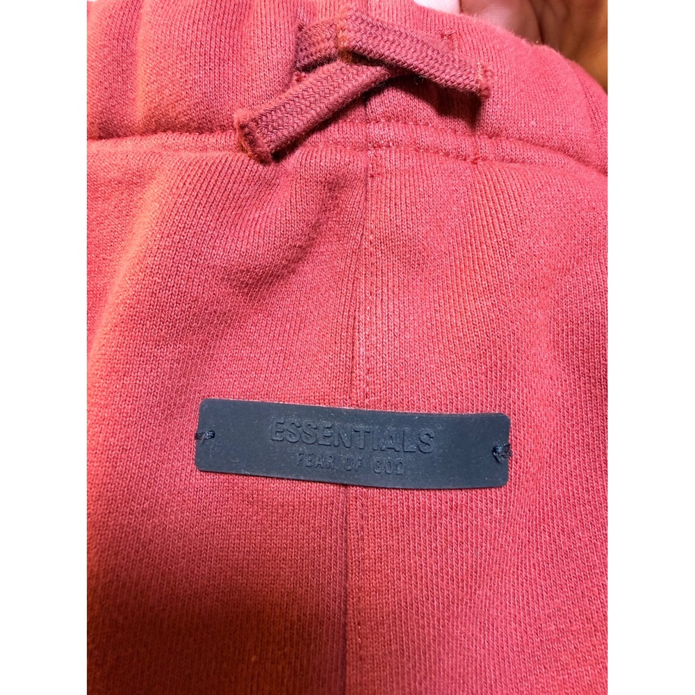 Fear of God Essentials Sweatpants Kids 8 Crimson Red University Logo Joggers - Picture 6 of 12